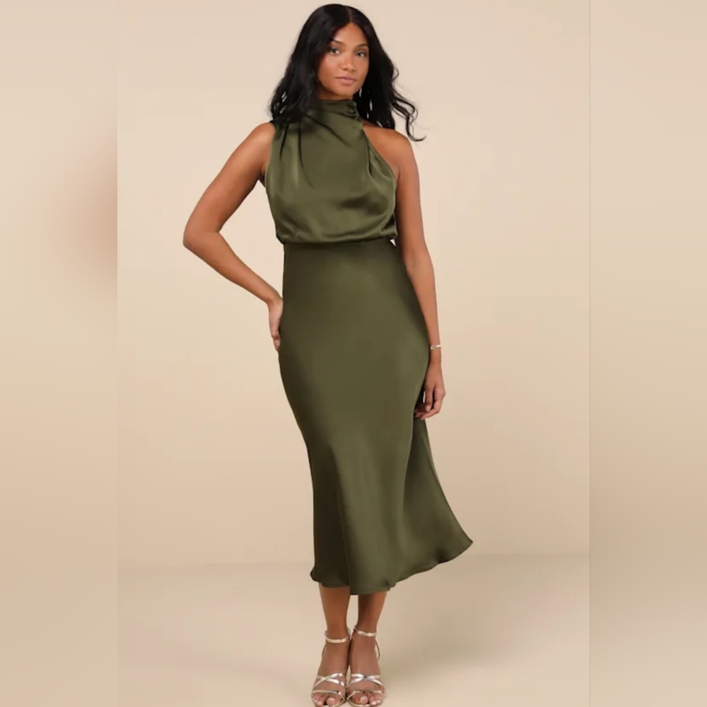 Lulu's Olive Green Dress